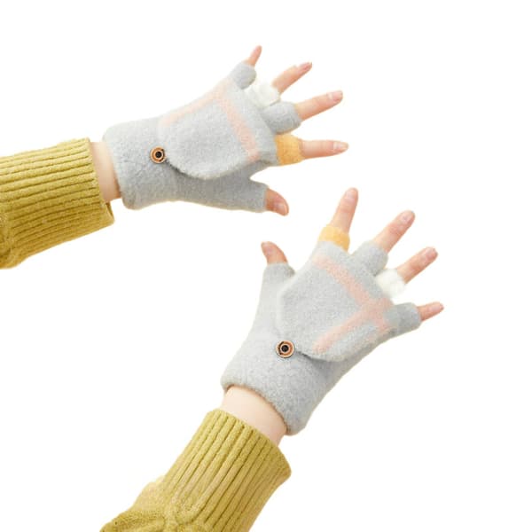 Vinterhandsker til Touchscreen - Dame/Børn - Grå Adjustérbare Muffer