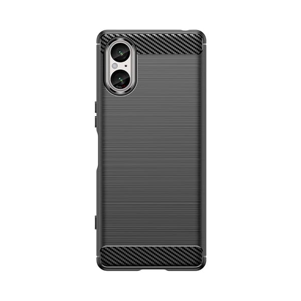 Sony Xperia 5 V Carbon Suojakotelo - musta