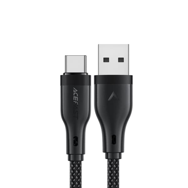 Acefast C8-04 USB-A/USB-C-kabel, 1.2m, 3A, sort