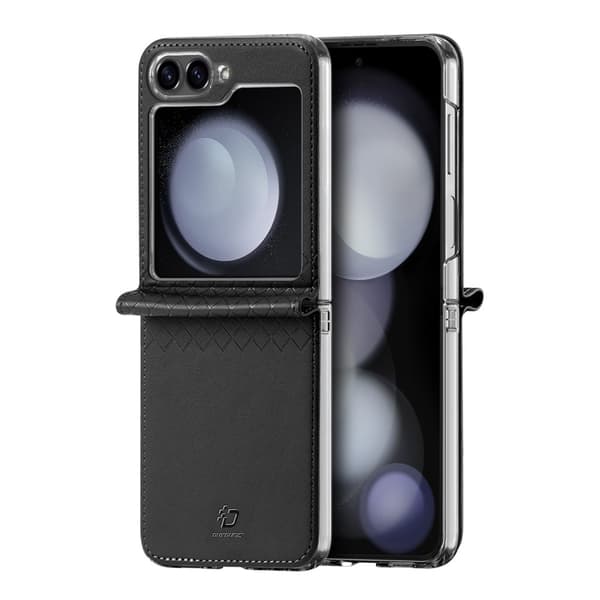 Dux Ducis Bril Nahkakotelo Samsung Galaxy Z Flip 6:lle - Musta