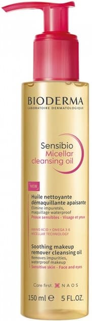 Bioderma Sensibio Micellar Renseolie, Makeupfjerner, 150 ml
