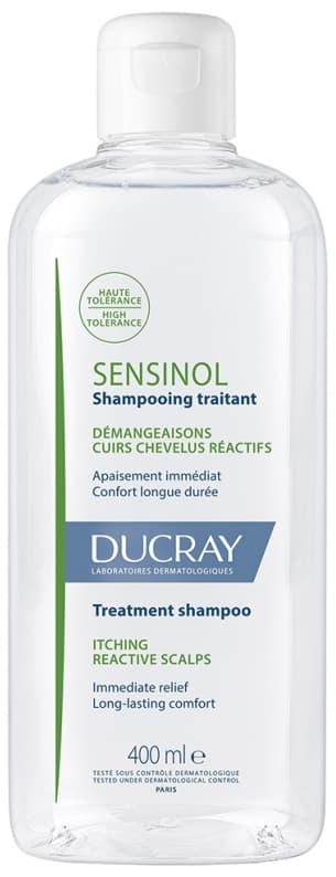 Ducray Sensinol Hiuksille Shampoo, 400 ml - Herkän päänahan hoito, hellävarainen puhdistus