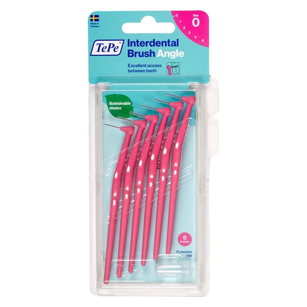 TePe Angle Mellanrumsborstar 0,4 mm Rosa, 6 stycken
