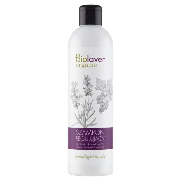 Biolaven Regulerende Shampoo med Vindrue- og Lavendelolieekstrakt, 300 ml
