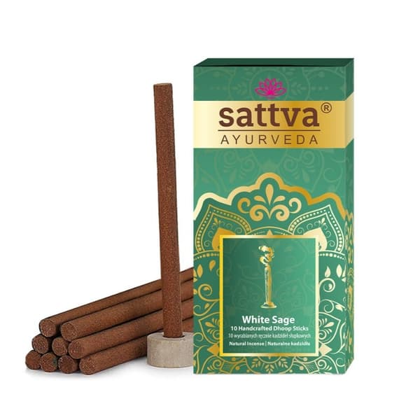 Sattva Suitsuketikut Valkoinen Salvia, 10 kpl