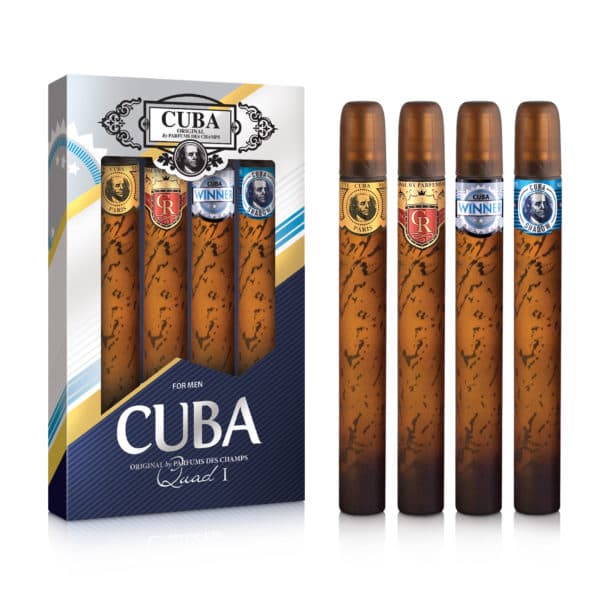 Cuba Original Parfymset Deluxe: Guld, Kunglig, Vinnare & Skugga, 4x35ml.
