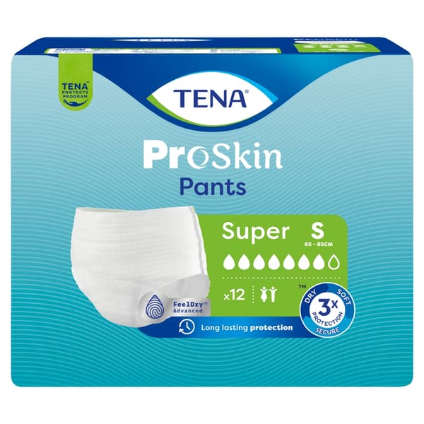 Tena Byxor ProSkin Absorberande Underkläder Super S, 12 st