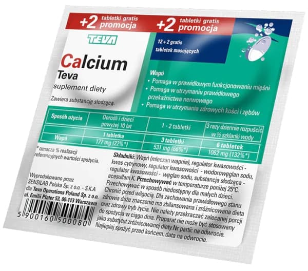 Calcium Teva 14 Brusende Tabletter