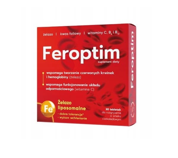 Feroptim Rauta-ravintolisä, 30 tablettia