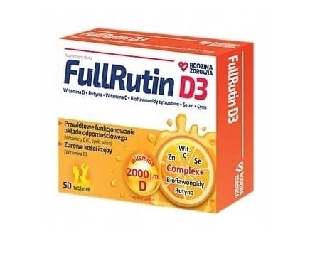 Rodzina Zdrowia Fullrutin D3, 50 tabletter