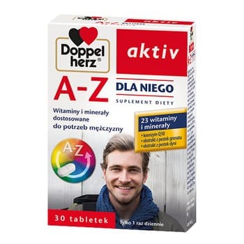 Ravintolisä Doppelherz Aktiivinen Vitamiinikompleksi Miehille, 30 tablettia
