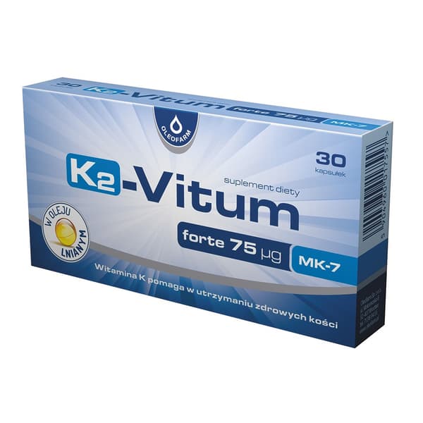 K2-Vitum Forte 75 mcg MK-7, 30 kapselia