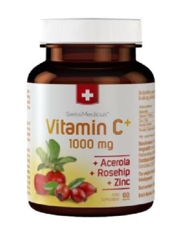 Sveitsiläinen Vitamin C+ 1000mg, 60 kapselia