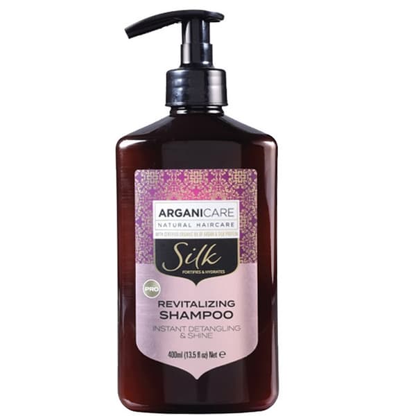 Arganicare Silk Hiusshampoo Silkillä, 400ml