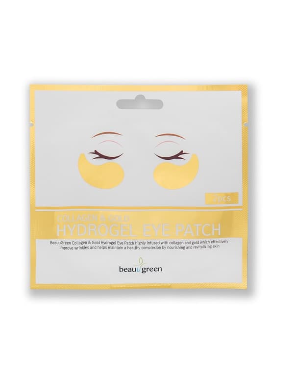 BeauuGreen Hydrogel Eye Pads med Kollagen og Guld, 2 stk