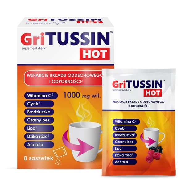 Hemmets Apotek GriTussin Varm, 8 Påsar