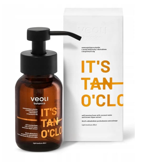 Veoli Botanica Itseruskettava Vaahdot Vesi Kookosuutteella ja Ruskea Leväuuteella, 240 ml
