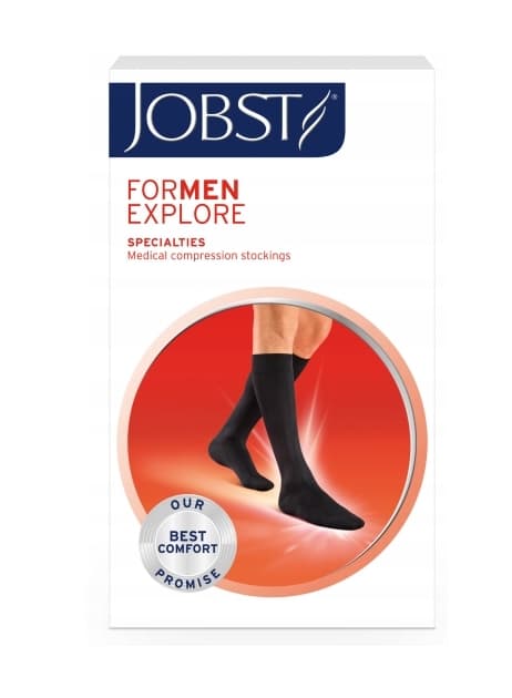 Jobst ForMen Explore polvipituudet sukkahousut, suljetut varpaat, laivastonsininen, koko 5, CCL1