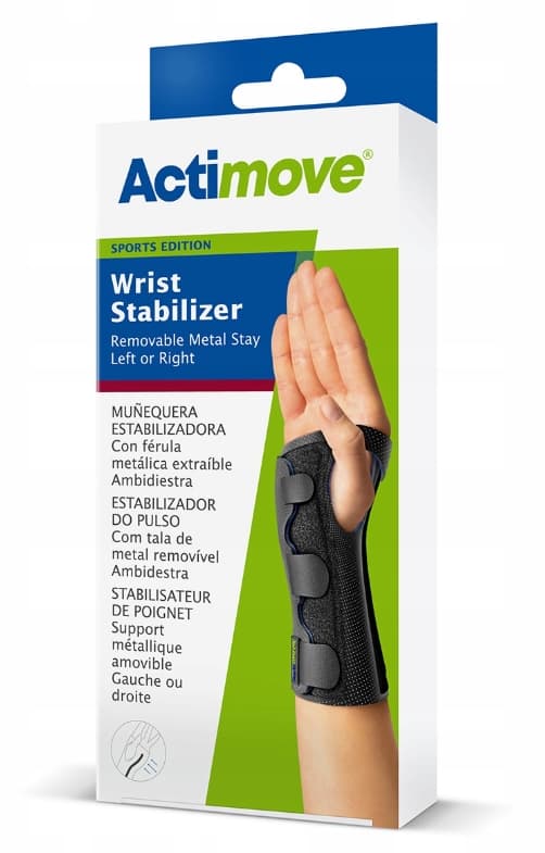 Actimove Ranteen Tukijäykiste Irrotettava Metalliosa Vasen tai Oikea Musta L/XL