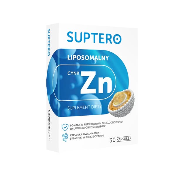 Liposomal Zinktilskud Suptero, 30 kapsler