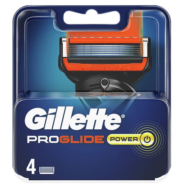 Gillette ProGlide Power Vaihtoterät Partakoneelle, 4 Kappaletta