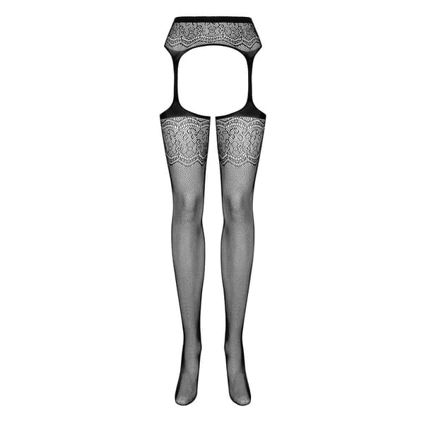 Seksikkäät Obsessive S207 Sukkanauhasukat Musta S/M/L
