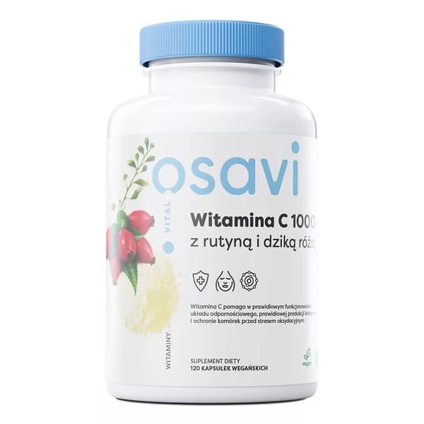 Osavi C-vitamiini 1000 mg rutiinilla ja villiruusulla, 120 kapselia