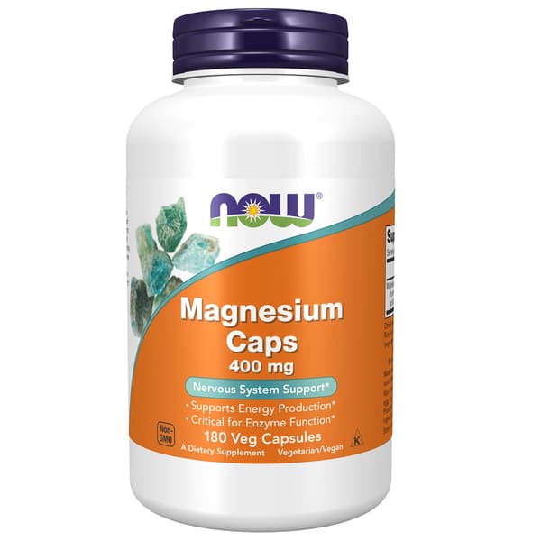 Now Foods Magnesium 400mg, 180 kapslar