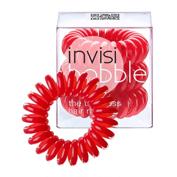 Invisibobble Hårelastikker Uden Spor, Raspberry Red, 3 stk