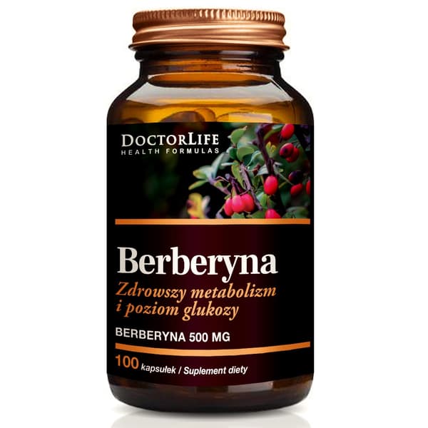 Doctor Life Berberine 500mg Förbättrad Metabolism och Blodsockernivåer, 100 Kapslar