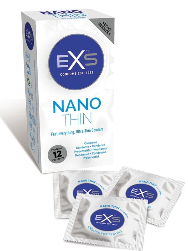 EXS Nano Tynde Ultratynde Kondomer, 12 Stykker