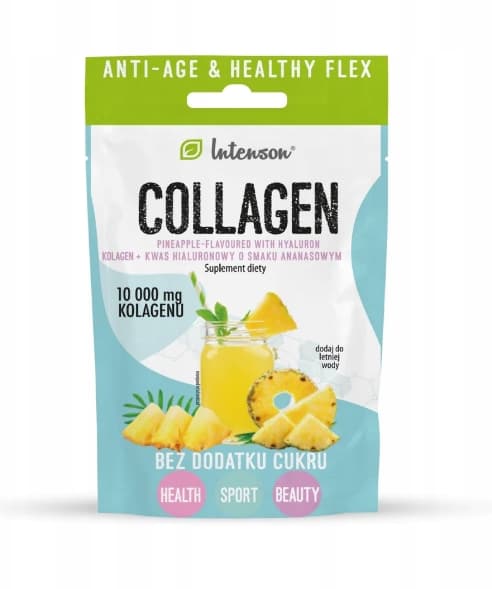 Intenson Kollagen + Hyaluronsyra med Ananassmak, 11,4 g