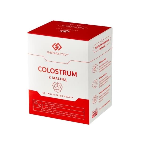 Genactiv Kolostrum Vadelman Maussa, 60 Imeskelytablettia