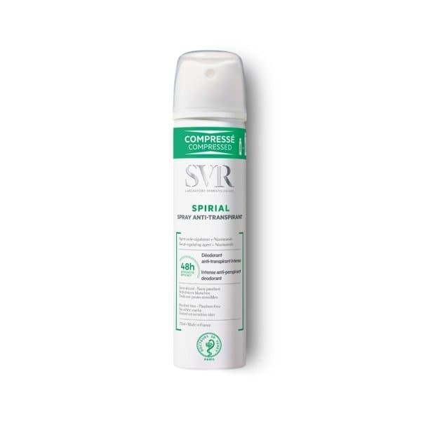 SVR Spirial Spray Anti-Transpirant 48-timers Intensiv Antiperspirant, 75 ml