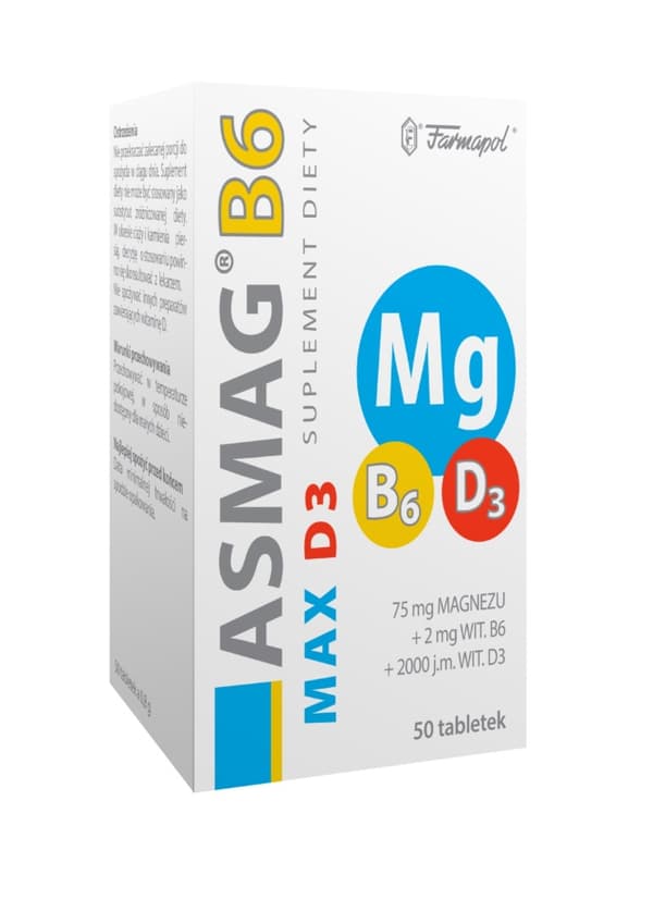 Asmag B6 Max D3 50 tabletter