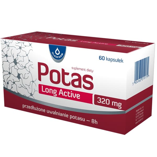 Potas Long Active Ravintolisä, 60 Kovakapselia