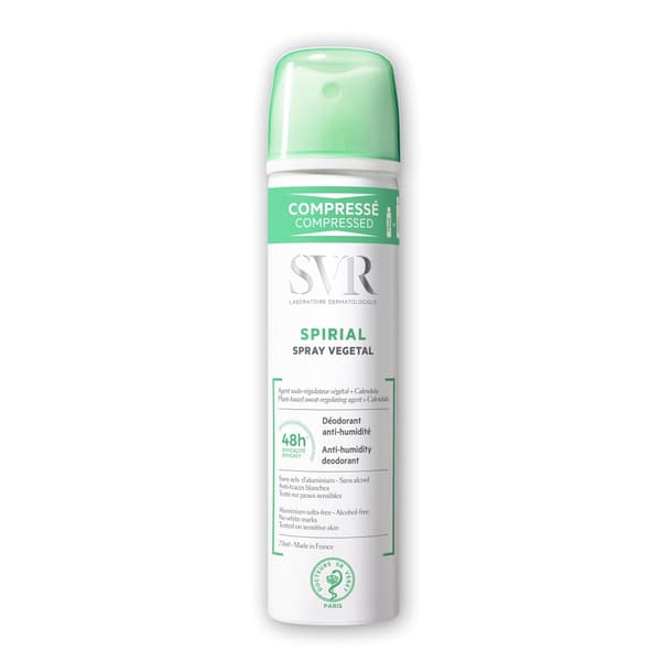 SVR Spirial Växtbaserad Deodorant Spray, Reglerar Svettning, 75 ml