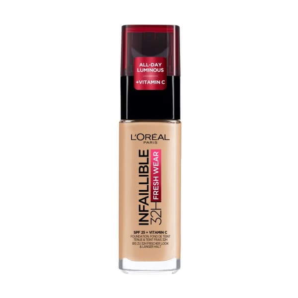 L'Oreal Paris Infallible 32H Fresh Wear Foundationslånga ansikte 120 Vanilla, 30 ml