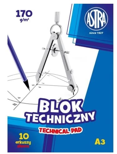 Papir på 170g/m2 i A3-format - pakke med 10 ark