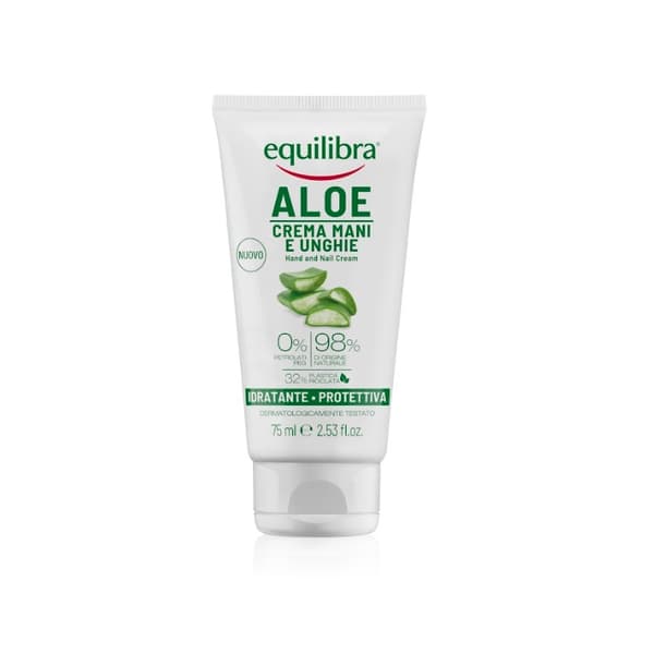 Equilibra Aloe Vera Hand- och Nagelkräm, 75 ml