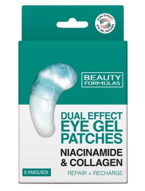 Beauty Formulas Gelögonlappar Dubbeleffekt med Niacinamid & Kollagen, 6 par