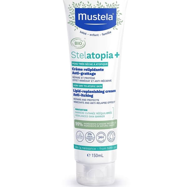 Mustela Stelatopia+ Lipidkompletterande Kräm, 150 ml