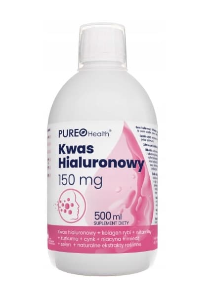 Pureo Hälsokost Hyaluronsyra 150 mg, 500 ml