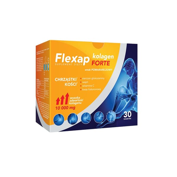 Flexap Kollagen Forte, apelsinsmak, 30 påsar