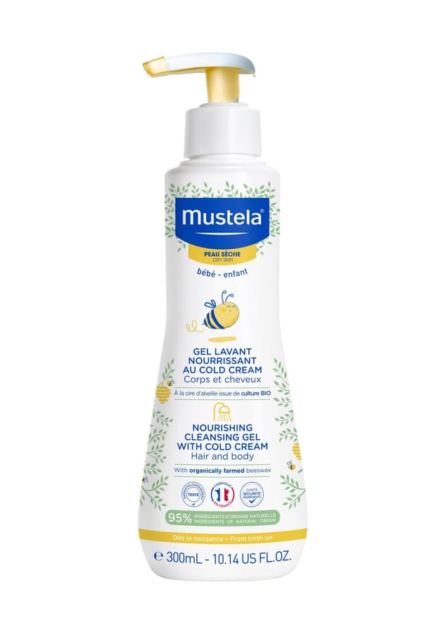 Mustela Närande Rengöringsgel för Torr Hud, 300 ml
