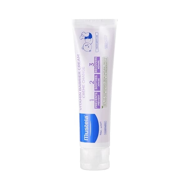 Mustela 1 2 3 Blöjkräm för Röda Babyrumpor, Skydd och Behandling, 100 ml