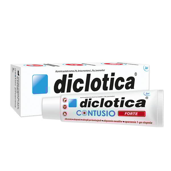 Diclotica Contusio Forte Gel, för blåmärken, svullnader, skador och insektsbett, 75 g