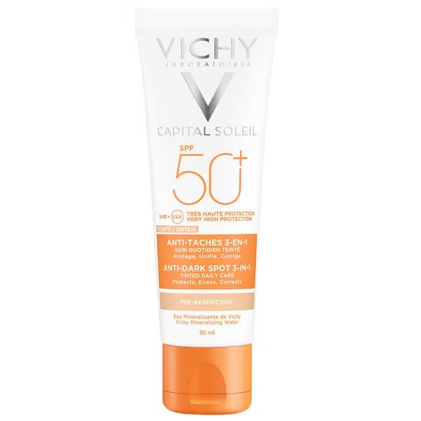 Vichy Capital Soleil 3in1 SPF50 Aurinkovoide Pigmenttimuutoksille, 50 ml
