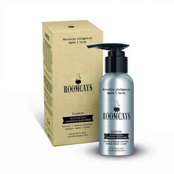 Roomcays Skægvask til rensning og opfriskning af mænds skæg, 120 ml