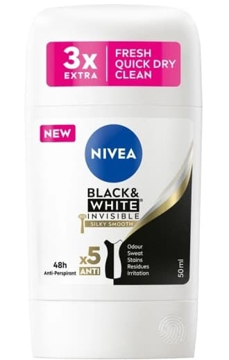 Nivea Invisible Silkeslen Antiperspirant i Stift, 50 ml